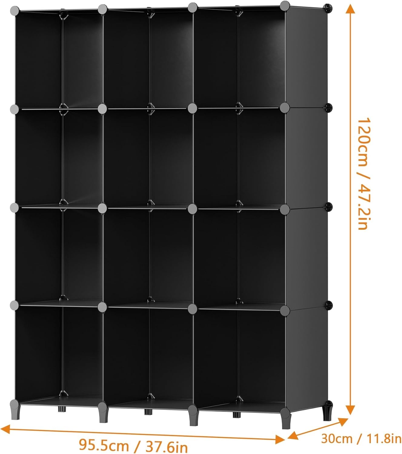 image:imageCloset Organizers and Storage 12 Cube Storage Organizer Portable Closet Organization Clothes Shelves for Kids Closet Bedroom Bathroom Office BlackBlack