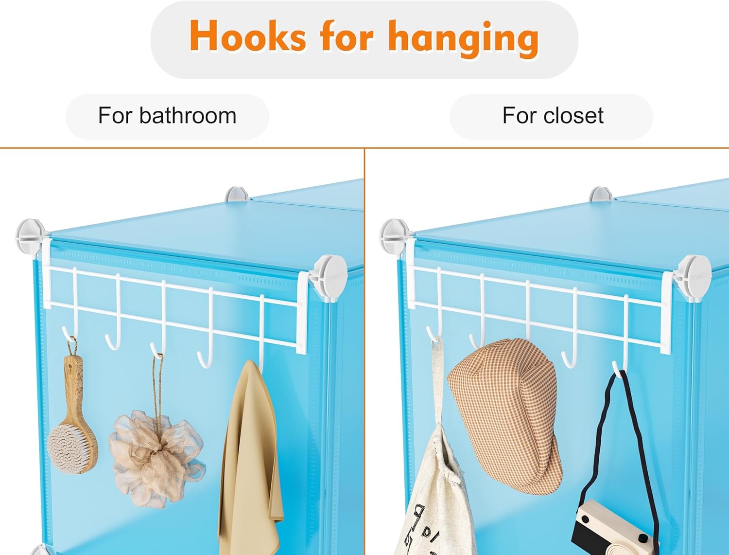 image:imageHOMIDEC 6Cube Storage Organizer Closet Organizer Storage Cabinet Shelf Bookcase BookshelfStorage Cubes Organizers Cabinet for KidsCloset BedroomBathroomBlue