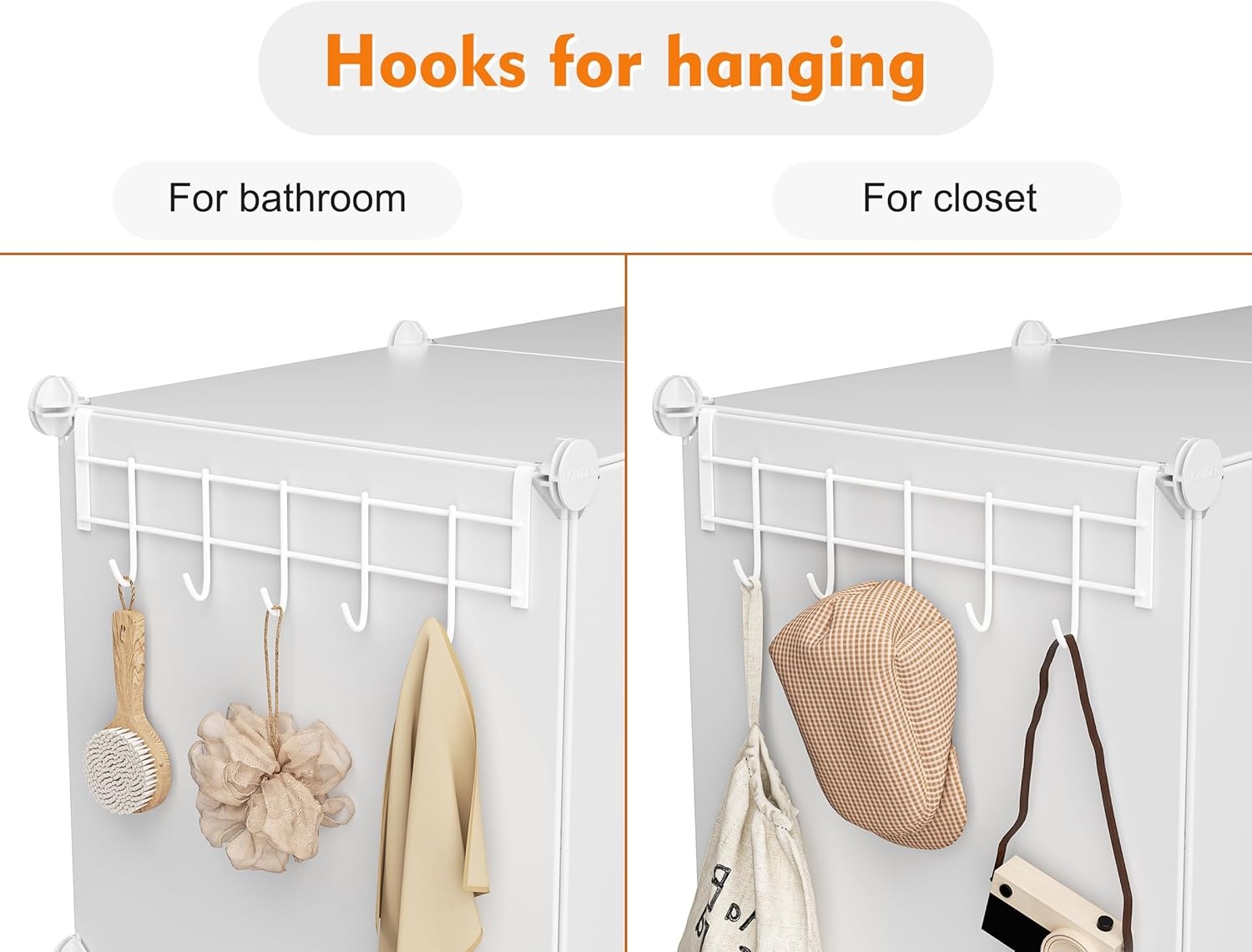 image:imageHOMIDEC 6Cube Storage Organizer Closet Organizer Storage Cabinet Shelf Bookcase BookshelfStorage Cubes Organizers Cabinet for KidsCloset BedroomBathroomWhite 1