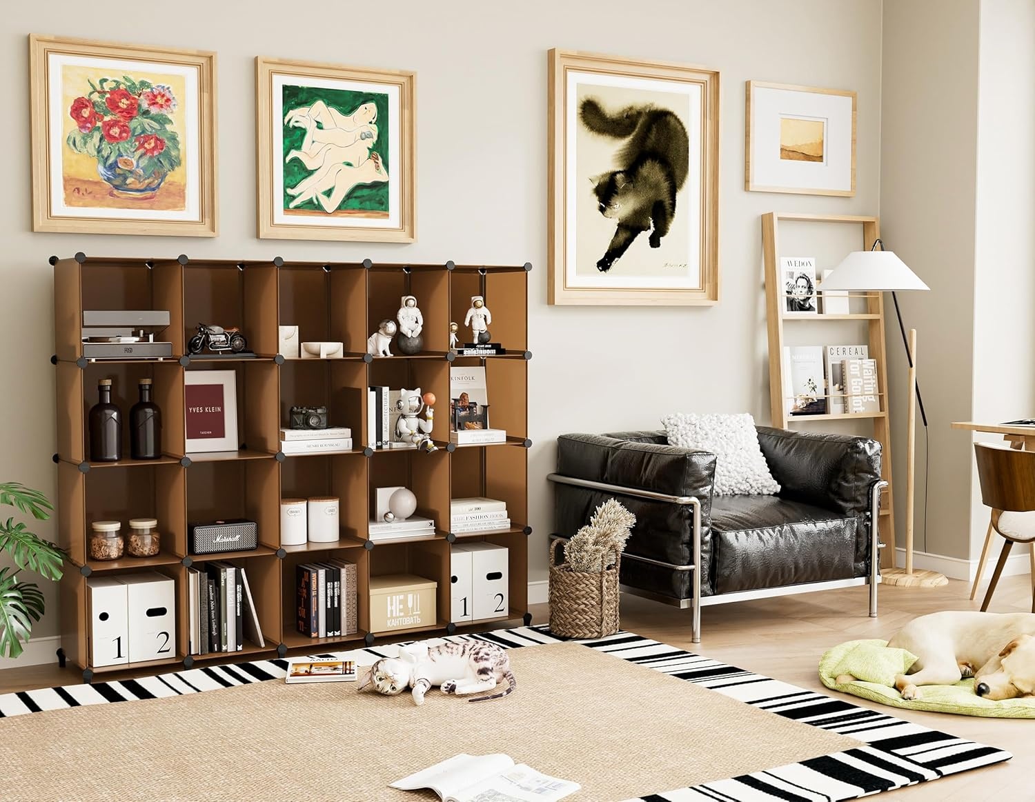 image:imageHOMIDEC 6Cube Storage Organizer Closet Organizer Storage Cabinet Shelf Bookcase BookshelfStorage Cubes Organizers Cabinet for KidsCloset BedroomBathroomBrown