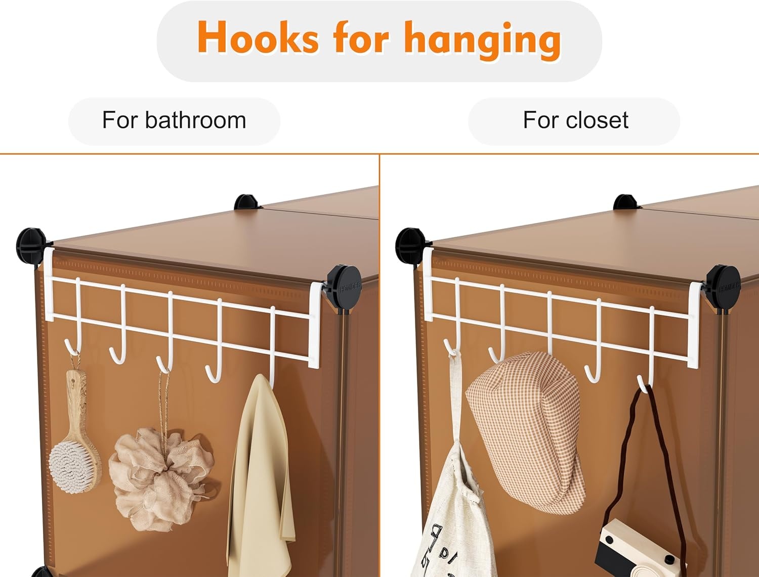 image:imageHOMIDEC 6Cube Storage Organizer Closet Organizer Storage Cabinet Shelf Bookcase BookshelfStorage Cubes Organizers Cabinet for KidsCloset BedroomBathroomBrown