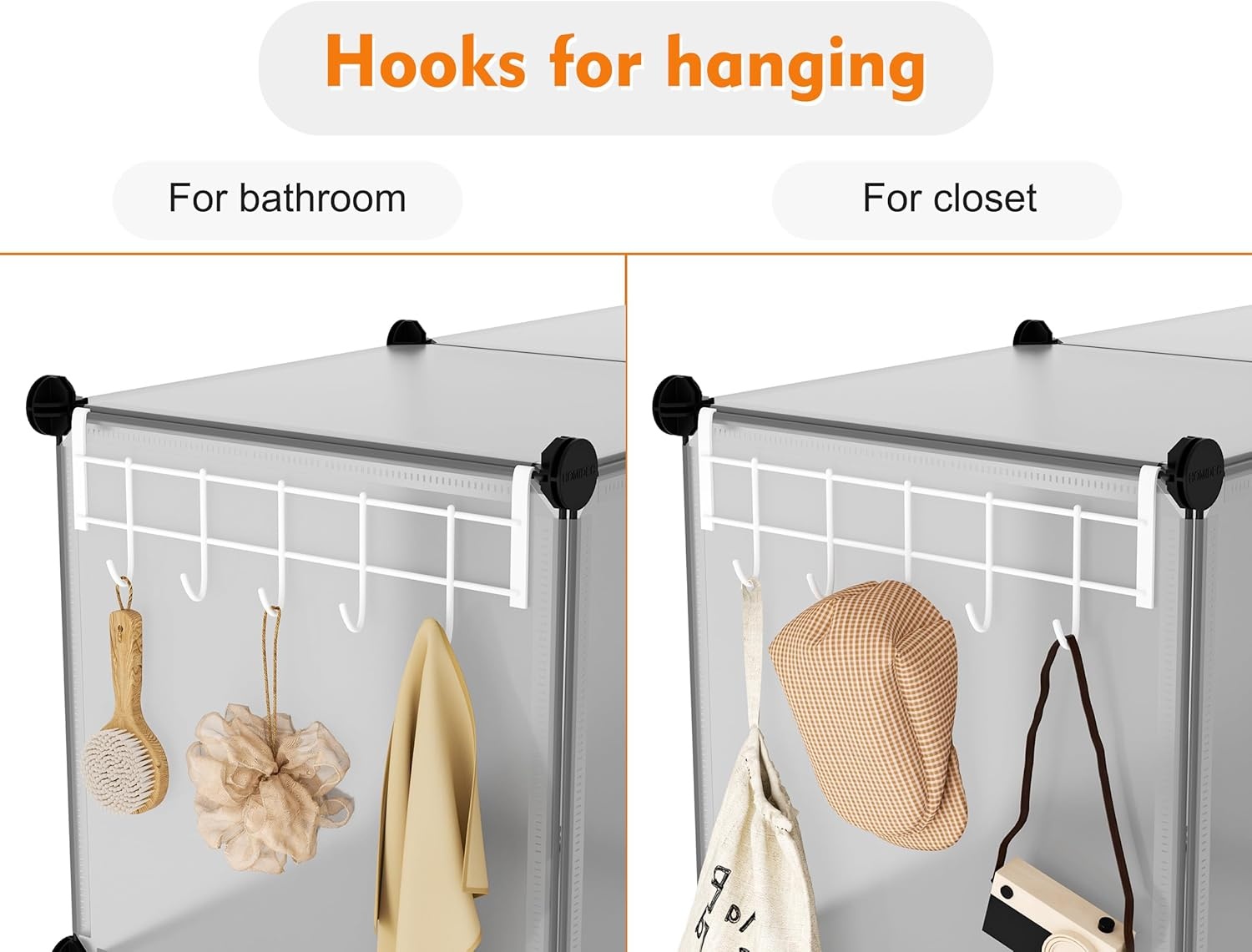 image:imageHOMIDEC 6Cube Storage Organizer Closet Organizer Storage Cabinet Shelf Bookcase BookshelfStorage Cubes Organizers Cabinet for KidsCloset BedroomBathroomGrey