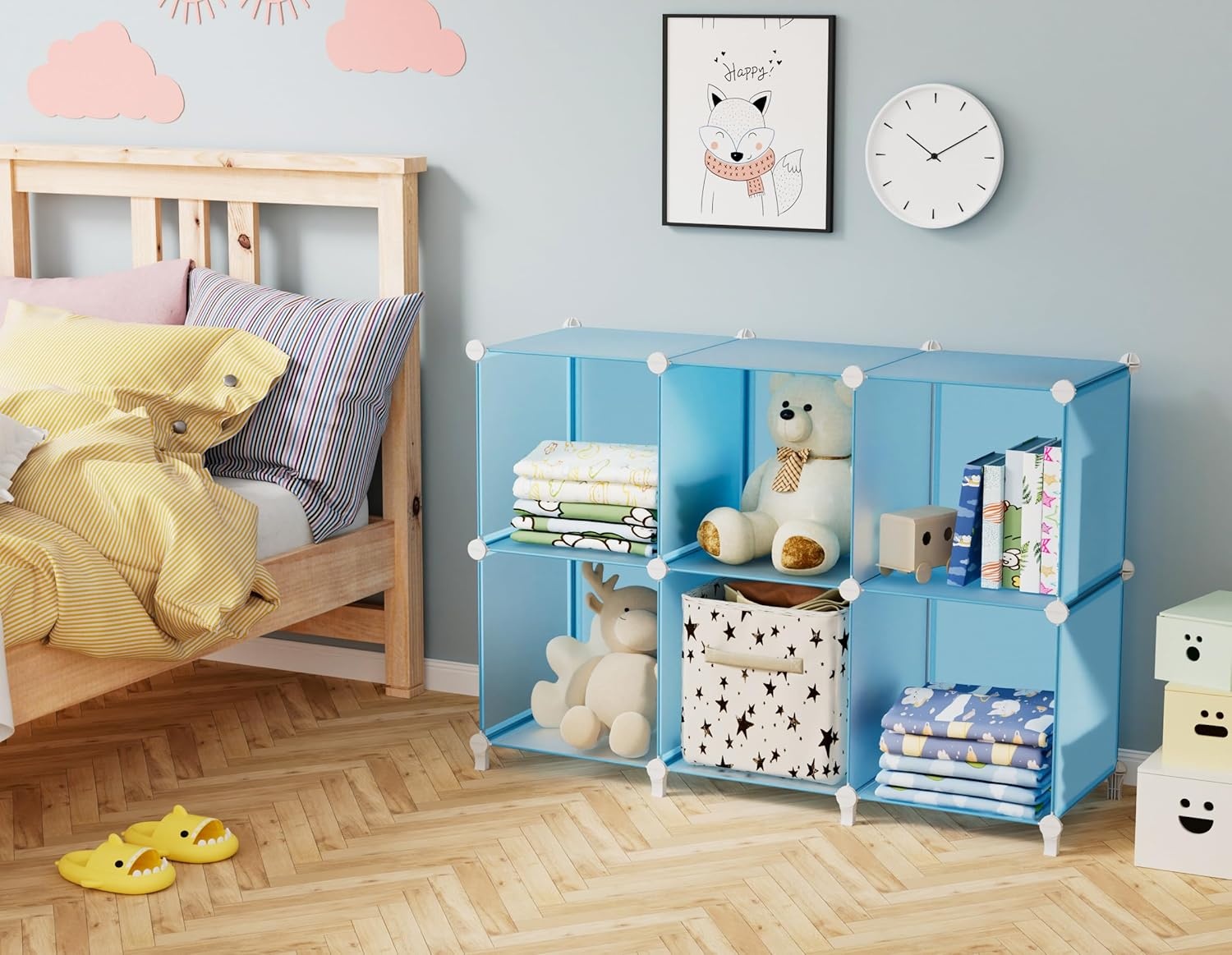 image:imageHOMIDEC Closet Organizers and Storage 16 Cube Storage Organizer Closet Organizer Bookshelf Cubes Shelves for Clothes Bedroom Kids Room Bathroom Wardrobe Garment Racks BlackBlue