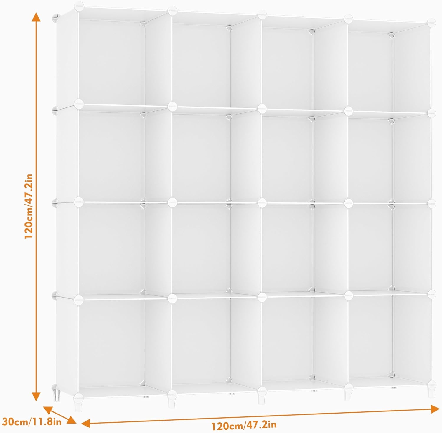 image:imageHOMIDEC Closet Organizers and Storage 16 Cube Storage Organizer Closet Organizer Bookshelf Cubes Shelves for Clothes Bedroom Kids Room Bathroom Wardrobe Garment Racks BlackWhite