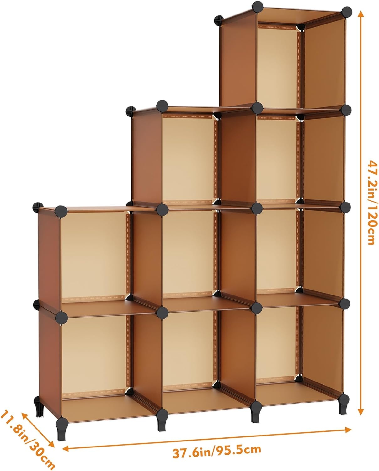 image:imageHOMIDEC Closet Organizers and Storage 16 Cube Storage Organizer Closet Organizer Bookshelf Cubes Shelves for Clothes Bedroom Kids Room Bathroom Wardrobe Garment Racks BlackBrown