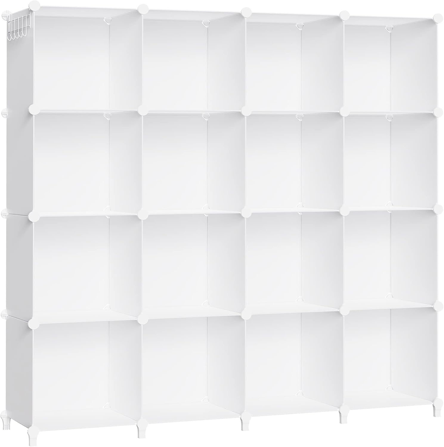 image:imageHOMIDEC Closet Organizers and Storage 16 Cube Storage Organizer Closet Organizer Bookshelf Cubes Shelves for Clothes Bedroom Kids Room Bathroom Wardrobe Garment Racks BlackWhite