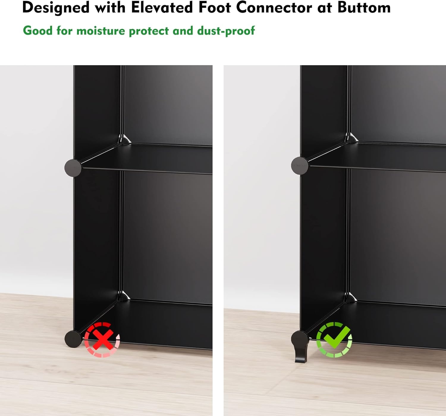 image:imageHOMIDEC Closet Organizers and Storage 16 Cube Storage Organizer Closet Organizer Bookshelf Cubes Shelves for Clothes Bedroom Kids Room Bathroom Wardrobe Garment Racks BlackBlack