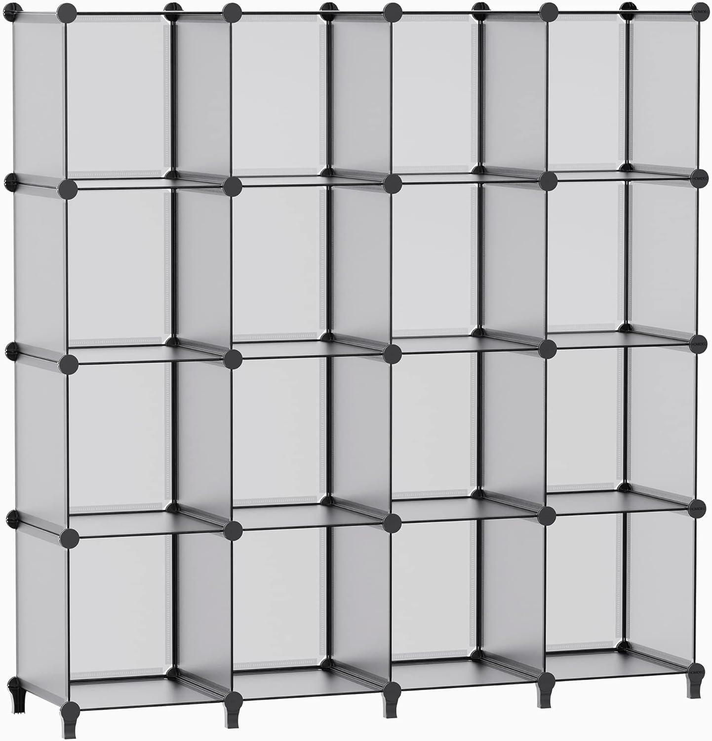 image:imageHOMIDEC Closet Organizers and Storage 16 Cube Storage Organizer Closet Organizer Bookshelf Cubes Shelves for Clothes Bedroom Kids Room Bathroom Wardrobe Garment Racks BlackGrey