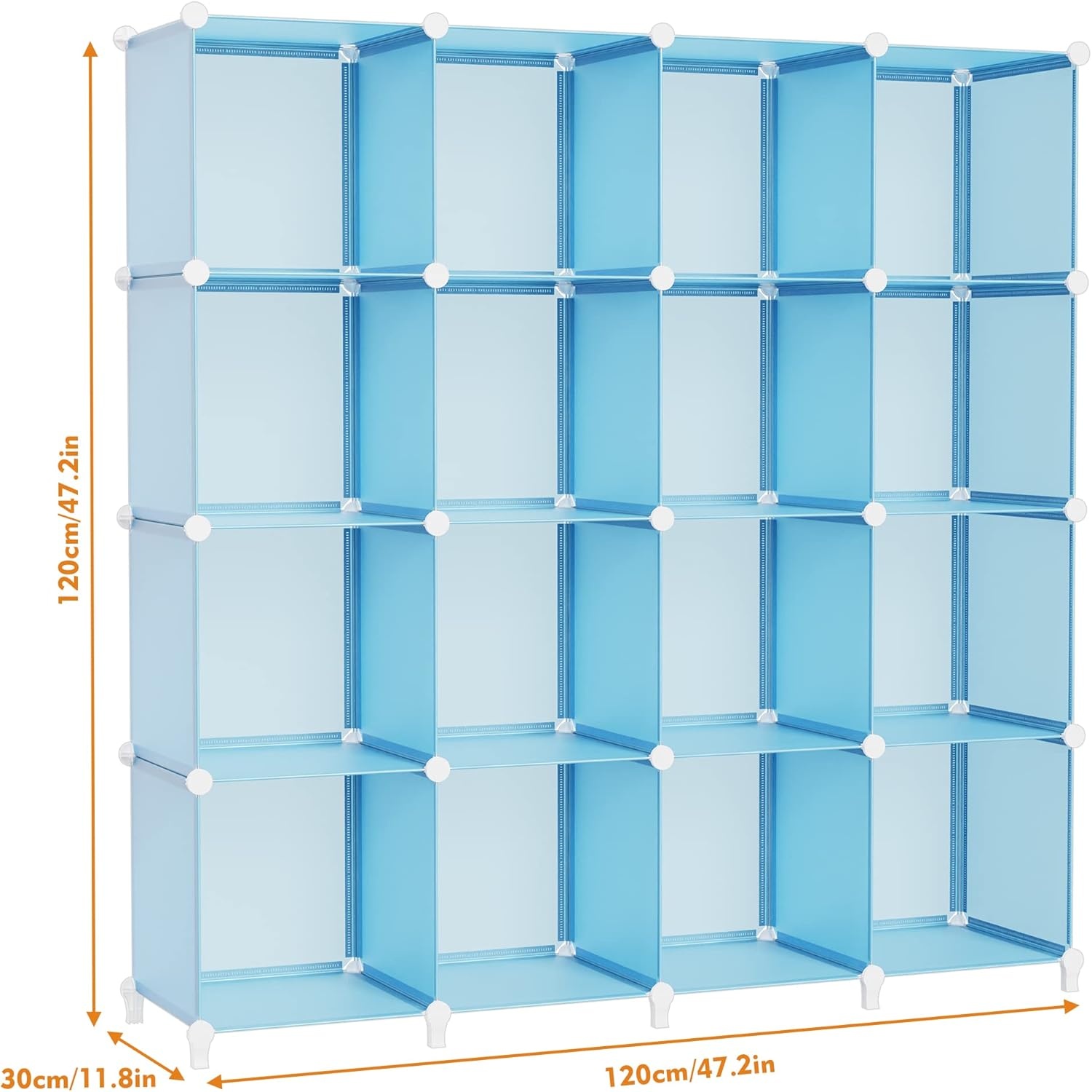 image:imageHOMIDEC Closet Organizers and Storage 16 Cube Storage Organizer Closet Organizer Bookshelf Cubes Shelves for Clothes Bedroom Kids Room Bathroom Wardrobe Garment Racks BlackBlue
