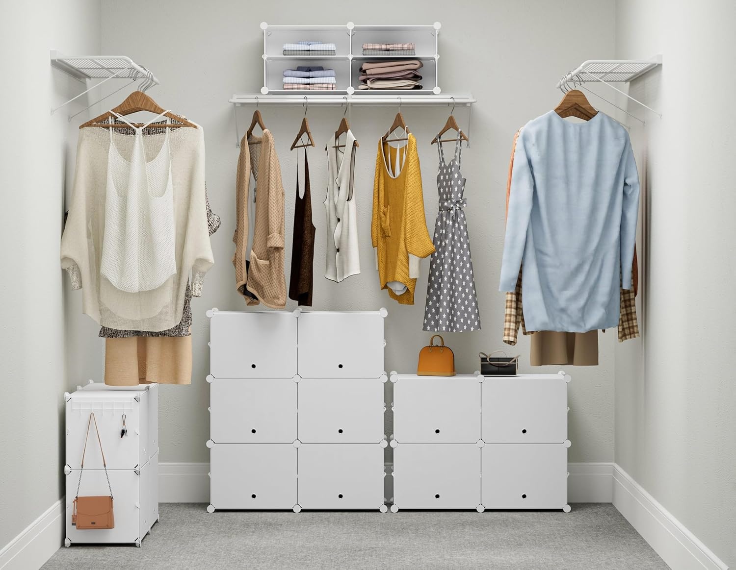image:imageHOMIDEC Shoe Rack 6 Tier Shoe Storage Cabinet 24 Pair Plastic Shoe Shelves Organizer for Closet Hallway Bedroom EntrywayWhite