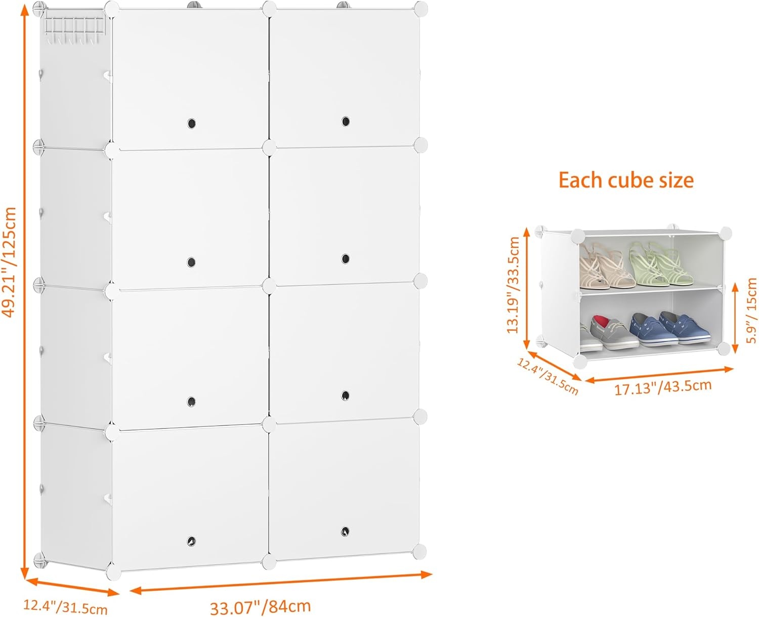 image:imageHOMIDEC Shoe Rack 6 Tier Shoe Storage Cabinet 24 Pair Plastic Shoe Shelves Organizer for Closet Hallway Bedroom EntrywayWhite