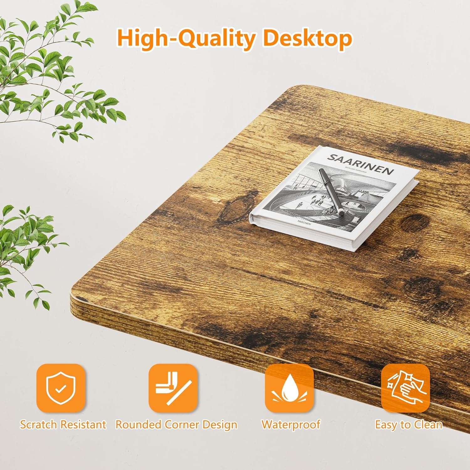 image:imageHOMIDEC Standing Desk 32 Inch Portable Small Desk Adjustable Height Rolling Home Office Desks with Wheels Sit Stand Desk for Bedroom Walking Pad Home Office Small Space BlackRustic