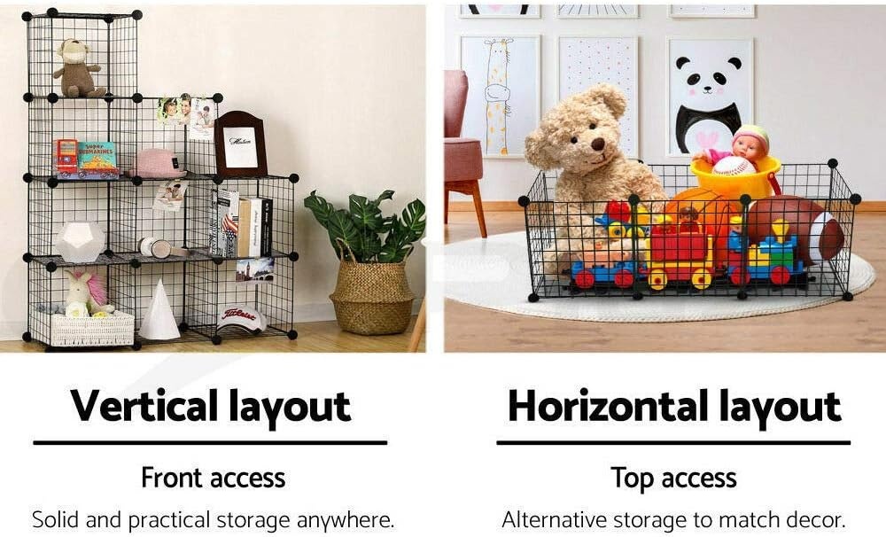 image:imageHOMIDEC Wire Cube Storage Storage Shelves 9 Cube Bookshelf Bookcase Closet Organizer and Storage MultiUse DIY Storage Cube Shelf for Books Toys Clothes Tools