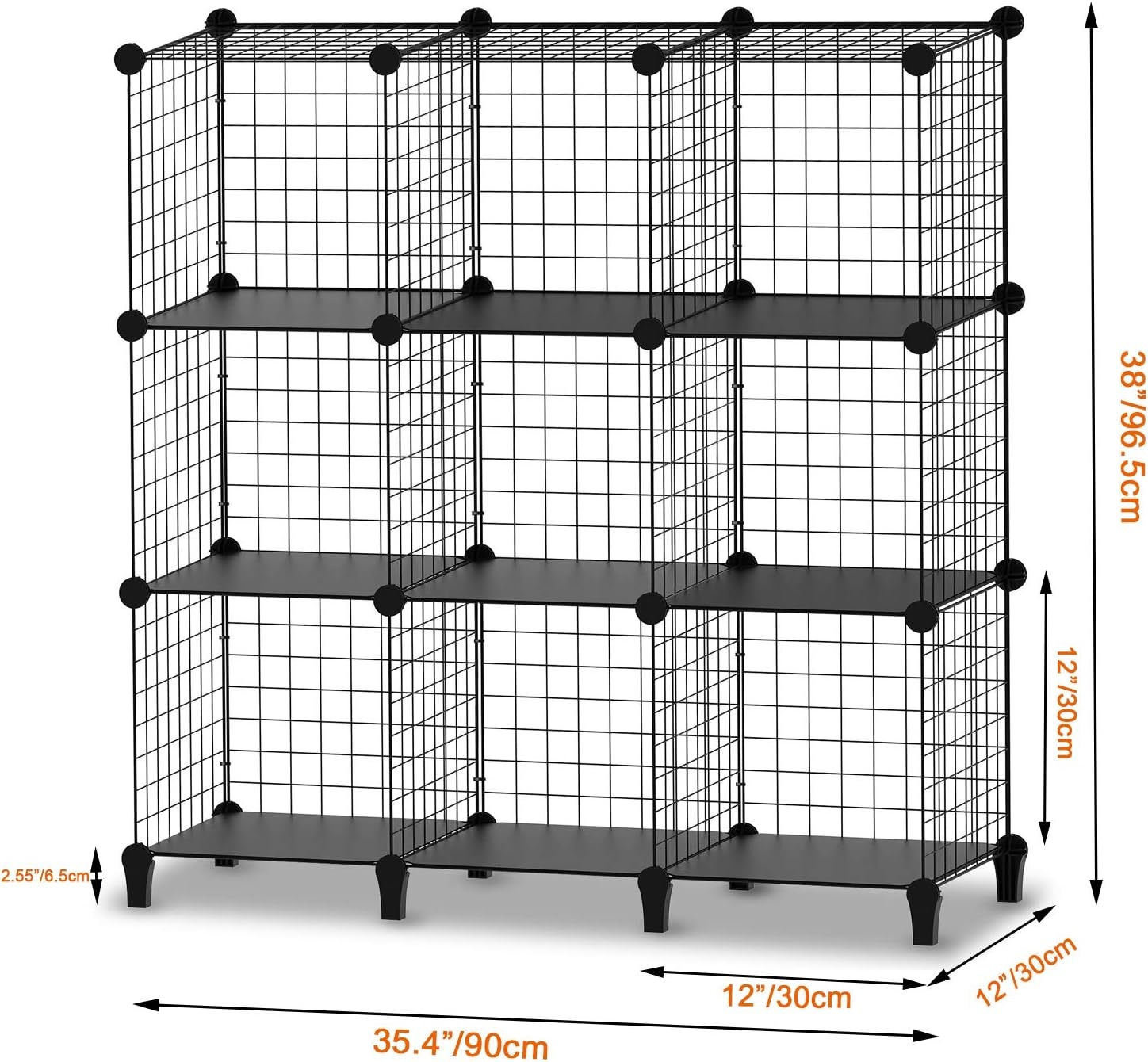 image:imageHOMIDEC Wire Cube Storage Storage Shelves 9 Cube Bookshelf Bookcase Closet Organizer and Storage MultiUse DIY Storage Cube Shelf for Books Toys Clothes Tools