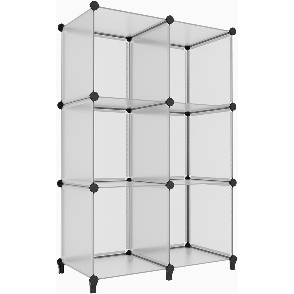 image:imageHOMIDEC 6Cube Storage Organizer Closet Organizer Storage Cabinet Shelf Bookcase BookshelfStorage Cubes Organizers Cabinet for KidsCloset BedroomBathroomGrey