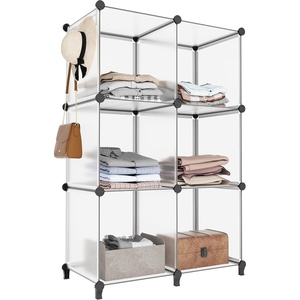 image:imageHOMIDEC 6Cube Storage Organizer Closet Organizer Storage Cabinet Shelf Bookcase BookshelfStorage Cubes Organizers Cabinet for KidsCloset BedroomBathroomTransparent