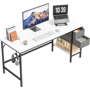 image:imageHOMIDEC Office Desk Computer Desk with Drawers 55 Study Writing Desks for Home with Storage Shelves Desks amp Workstations for Home Office Bedroom