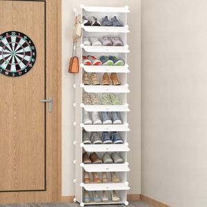 image:imageHOMIDEC Shoe Storage 10Tier Shoe Rack Organizer for Closet 20 Pair Narrow Shoes Shelf Cabinet for Entryway Bedroom and HallwayWhite