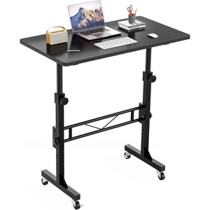 image:imageHOMIDEC Standing Desk 32 Inch Portable Small Desk Adjustable Height Rolling Home Office Desks with Wheels Sit Stand Desk for Bedroom Walking Pad Home Office Small Space BlackBlack