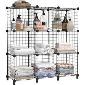 image:imageHOMIDEC Wire Cube Storage Storage Shelves 9 Cube Bookshelf Bookcase Closet Organizer and Storage MultiUse DIY Storage Cube Shelf for Books Toys Clothes Tools